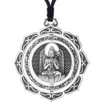 990 Silver Mahasthamaprapta Bodhisattva Pendant - Horse Zodiac Guardian